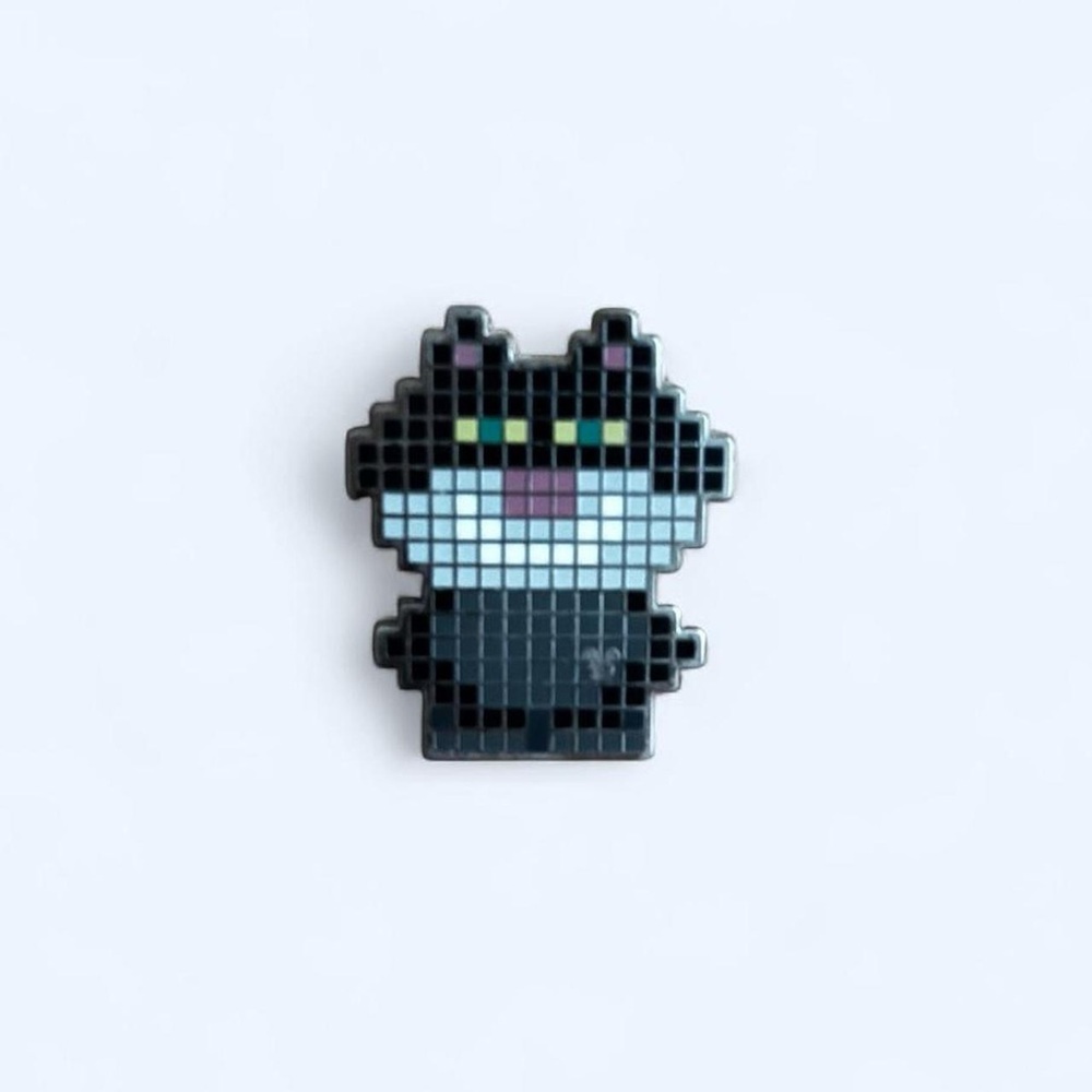 Pixel Art Enamel Pin of Lucifer from Cinderella